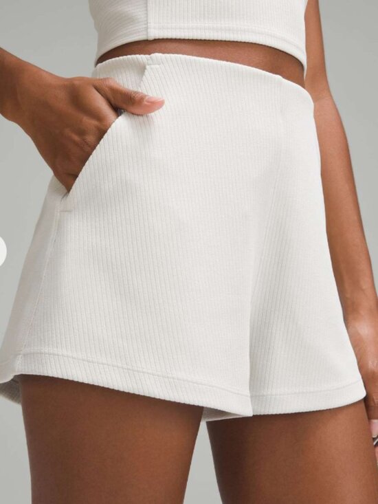 lululemon athletica Pants - Lululemon Ribbed Softstreme High-Rise Short 2" Bone 0